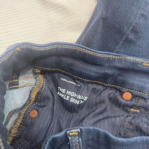 7 For All Mankind The High Waist Ankle Skinny Denim Jeans Size 30 - Picture 7 of 10